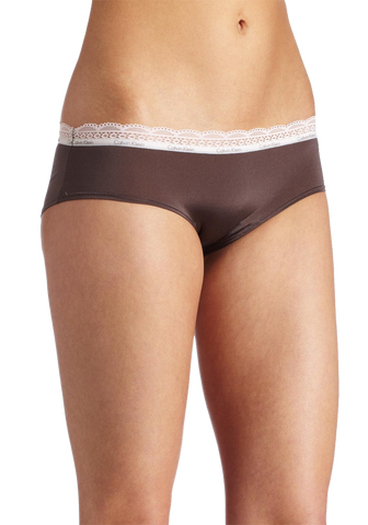 Calvin Klein Women's Lace and Sheen Hipster
