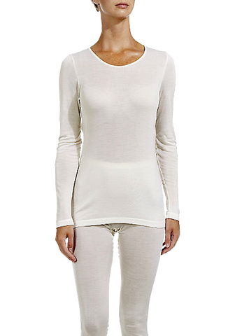 Pure Silk Long Sleeve Top