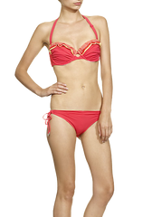 Frill Halter Neck Bikini Top